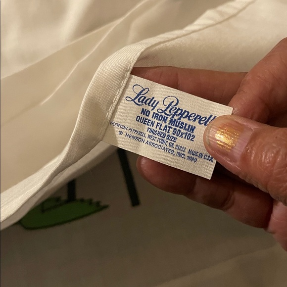 Vintage Lady Pepperell Miss Piggy Kermit Queen Flat Sheet Fabric DIY Jim Henson - Picture 4 of 5